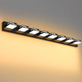 LED Modern Bathroom Vanity Light Fixtures 8-Light 5CCT Dimmable Matte Black by LKHF