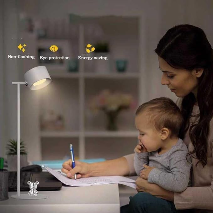 Eye Caring Table Lamp, LED Desk Lamp Dimmable Bedside Lamp - Image 3