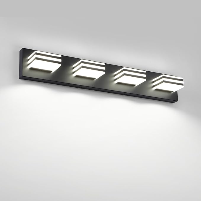 Black Bathroom Light Fixtures 24W Wall Light - Image 2