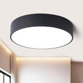 Modern Dimmable Round Black LED Large Flush Mount Ceiling Light Fixture by TYNCEAOL