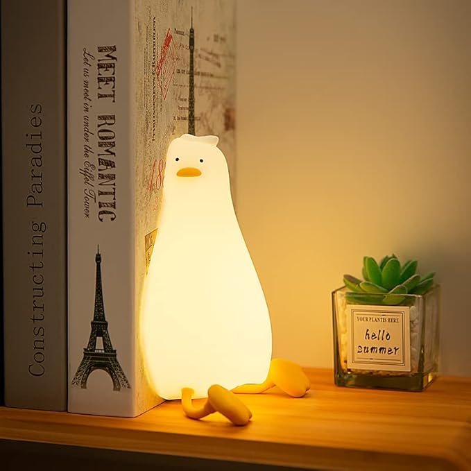 HAPPYBAG LED Lying Flat Duck Night Light, 3 Level Dimmable Nursery Nightlight - Image 3