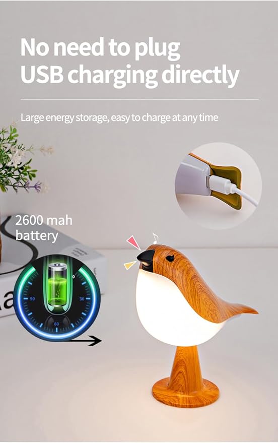 Bird Table Lamp with Remote & Touch Control | 3 Color Temperature & 3-Level - Image 5
