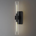 Bathroom Black Vanity Wall Sconces, 2-Light Glass Tube Wall Sconces, Horizontal by ZHTIECHUI