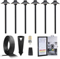 Gardenreet Black Brass Low Voltage Landscape Path Lights Kit 12V LED by Gardenreet