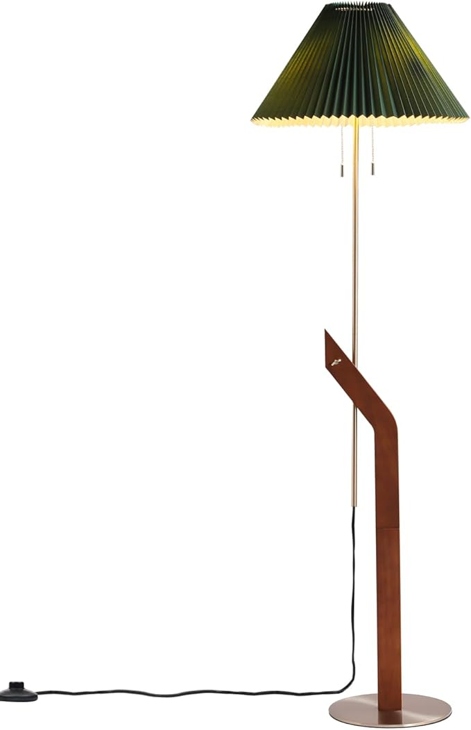 Floor Lamps for Living Room, Mid Century Modern Wood Large Floor Lamp, Height by XIAHUOYI