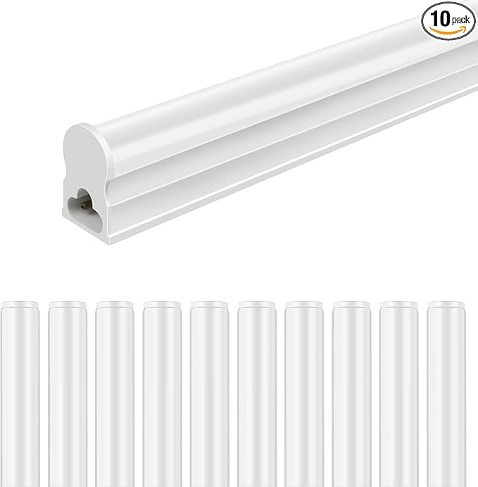 LightingWill T5 LED Shop Light, Natural White 4000K, Linkable Integrated Fixture by LightingWill