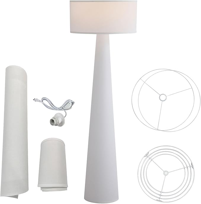 Floor Lamp - Branch and Wick – 59” Tall Standing Linen Lamp by BranchandWick