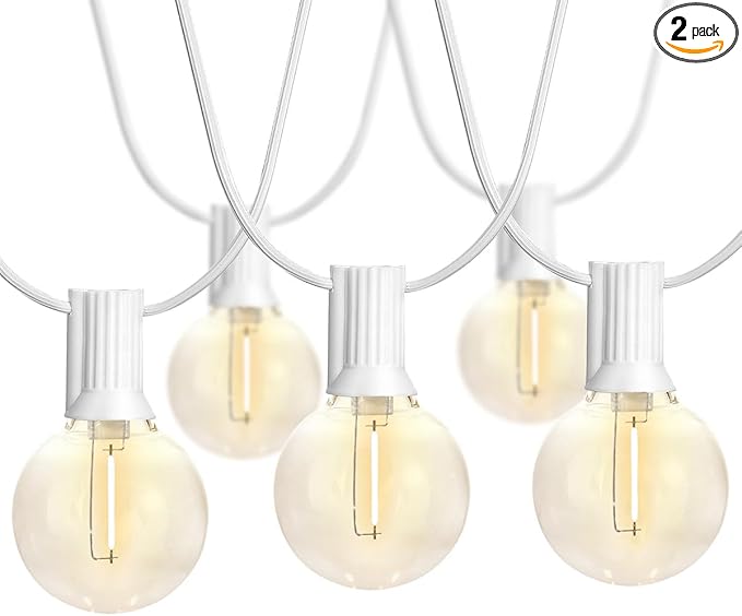 SUNTHIN White String Lights, 97FT White Outdoor Lights by SUNTHIN