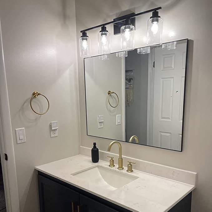 MELUCEE 4 Lights Sconces Wall Lighting Black - Image 3