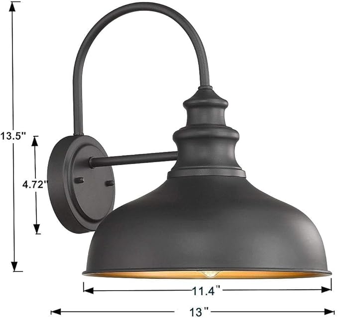 Bestshared Outdoor Barn Light, Outdoor Wall Sconce, Farmhouse Porch Wall lamp - Image 3