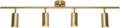 BOKT Modern Gold 4-Lights LED Track Lighting Kit Brushed Brass Flush Mount by BOKT