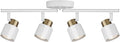 4 Light Track Lighting Kit, Matte White Brass Finish Adjustable by CRAFTRONOS