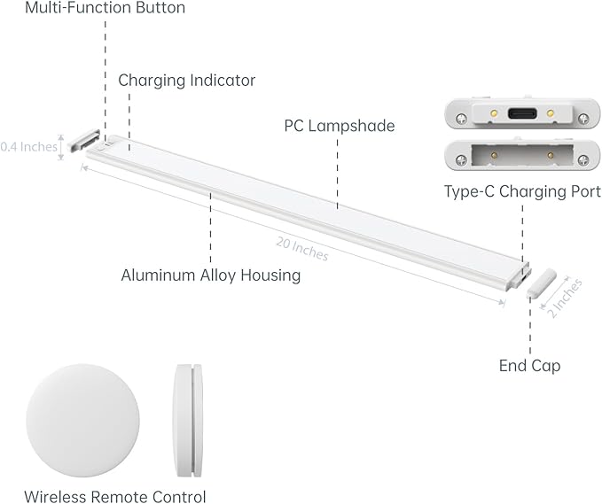 20 Inch Under Cabinet Lighting, Expandable LED Cabinet Light - Image 8