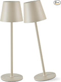 2 Pack Cordless Table Lamp, Portable LED Desk Lamp, 6000mAh Battery Operated by Zoeger