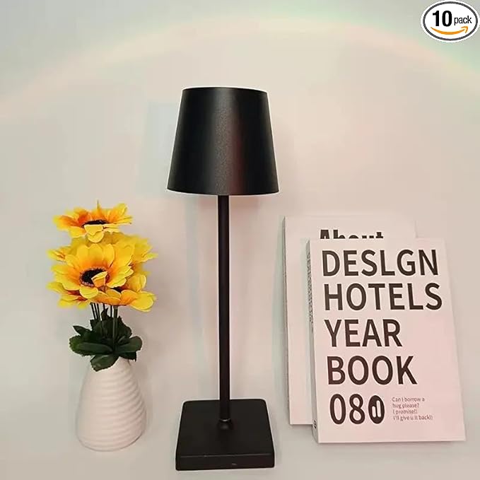 Dimmable LED Table Lamp for Bar & Restaurant – Cordless Rechargeable Touch Lamp by SBDesignLab