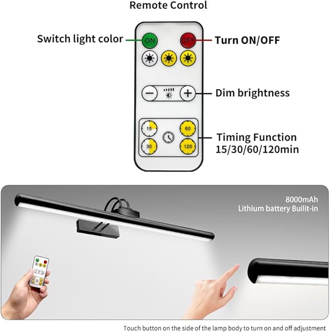 26" Wireless Picture Lights, Rechargeable Battery Art Display Light - Image 5