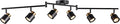 6 Light Foldable Track Lighting Kit, Matt Black Brass Finish Adjustable by CRAFTRONOS