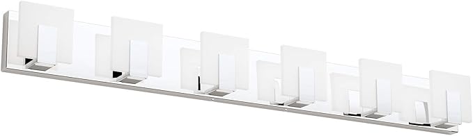 Aipsun 6 Lights Modern LED Bathroom Vanity Light Acrylic Stainless Steel Chrome by Aipsun