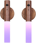LANDGOO 2 Pack Walnut Night Lights by LANDGOO