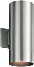 Kichler 9246BA Two Light Indoor/Outdoor Wall Mount, Brushed Aluminum by Kichler