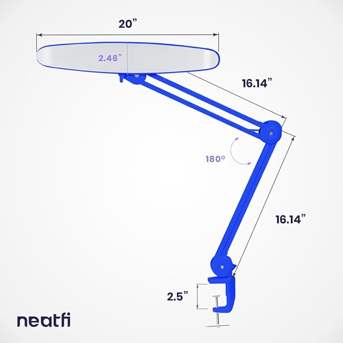 Neatfi XL 2, 200 Lumens LED Task Lamp, 24W Super Bright Desk Lamp, 4 Level - Image 8