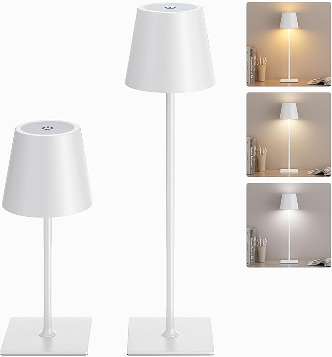 Kakanuo White Gold Cordless Rechargeable Table Lamp 5000mAh Battery Operated - Image 8
