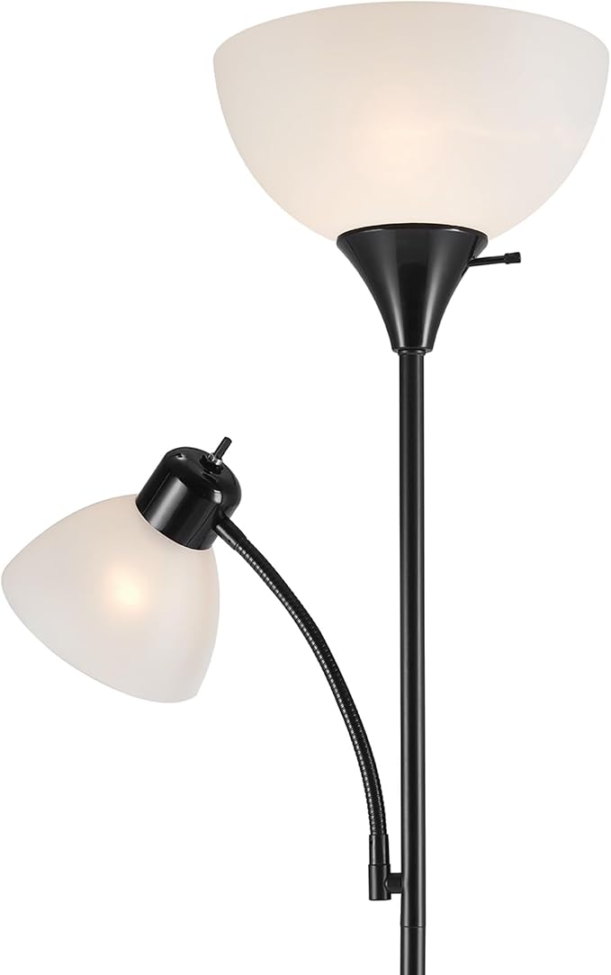 GLOBE Electric 67135 72" Torchiere Floor Lamp and Adjustable Reading Light - Image 7