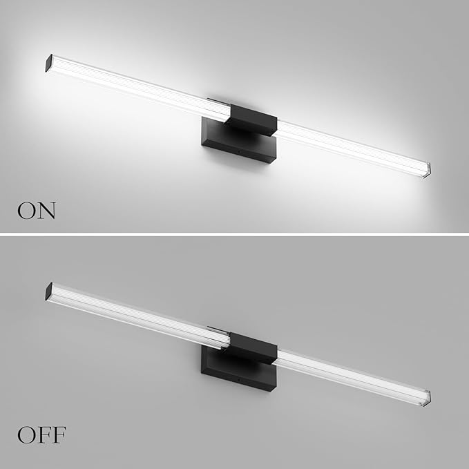Ralbay Black 40inch Bathroom Vanity Lights Fixtures Over Mirror 32W Modern LED - Image 6