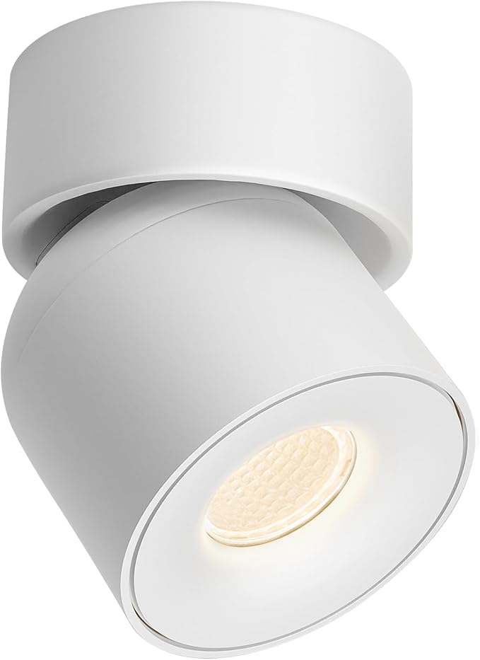 Aisilan LED White Adjustable 360° Pivoting Ceiling Spot Light Indoor, CRI 97 by AisilanLighting