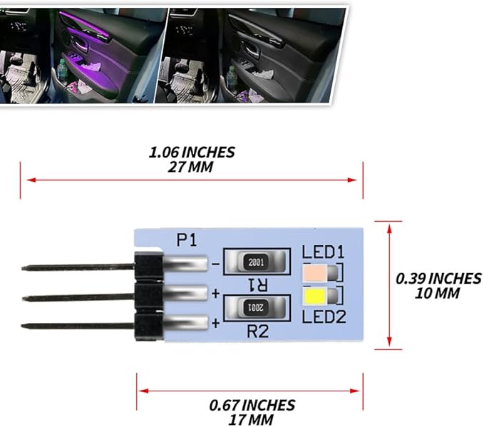 NJSBYL 10PCS Door Pocket Penal Ambient Circuit Board - Image 7