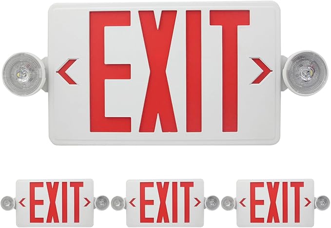CM MZY LED Exit Sign with Emergency Lights, Exit Sign Light with Battery Backup by CMMZY