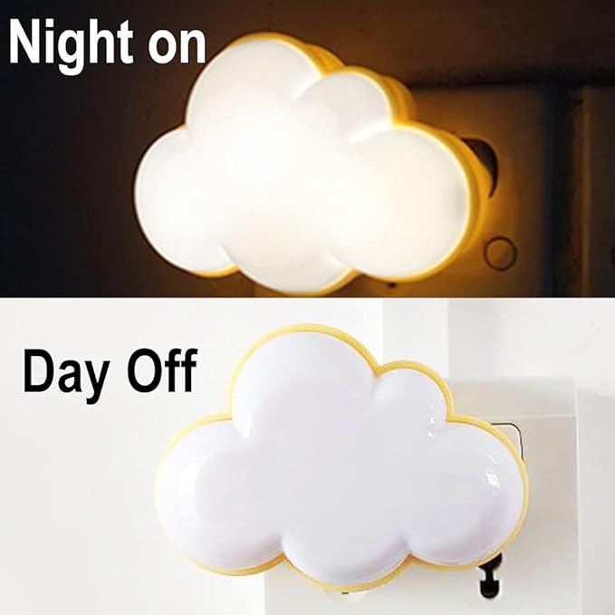 AUSAYE 4Pack LED Sensor Night Lights Plug Into Wall Lamp Cloud Night Light Cute - Image 2