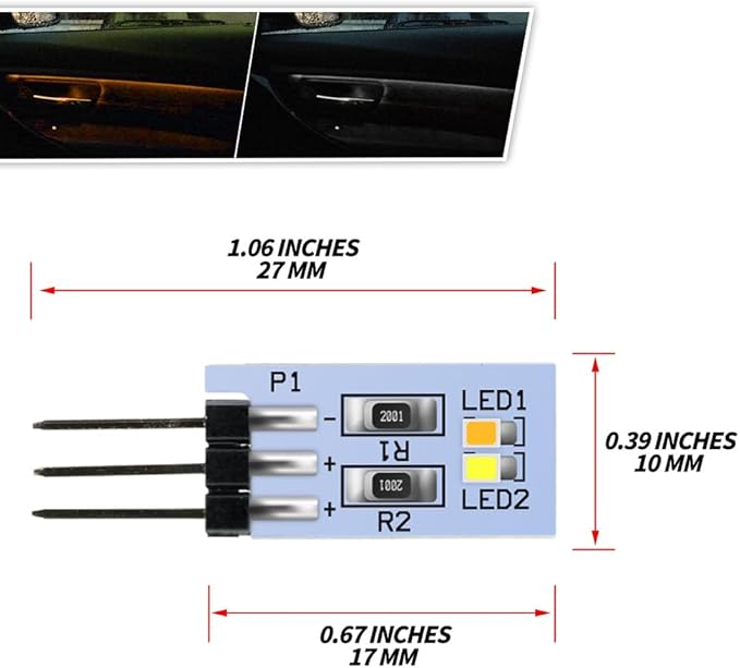 NJSBYL 4PCS LED Courtesy Door Handle Circuit Board - Image 7