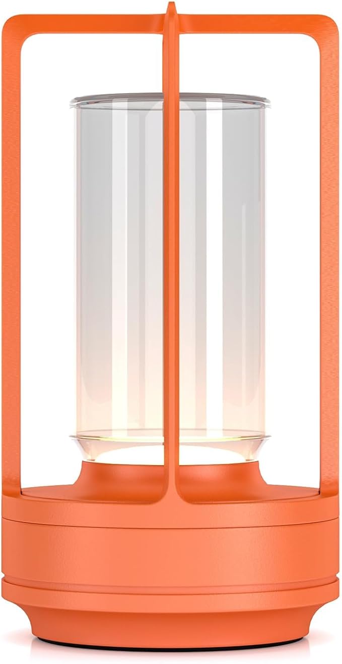 Portable Metal Table Lamp for Indoor/Outdoor, Rechargeable Cordless LED Lamp by HAPYGIFashionLights