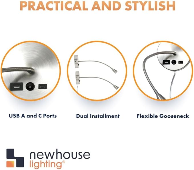 Newhouse Lighting 4.5 in. W x 15 in. H Selene Gooseneck Reading Light in - Image 5