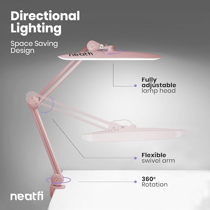 Neatfi XL 2, 200 Lumens LED Task Lamp, 24W Super Bright Desk Lamp, 4 Level - Image 5