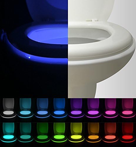 VINTAR 2 Packs 16 Color Motion Sensor LED Toilet Night Light, Toilet Bowl Lights - Image 2