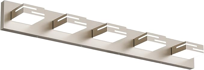 LED Modern Bathroom Vanity Light Fixtures, 5-Light 34-inch Dimmable Brushed by LKHF