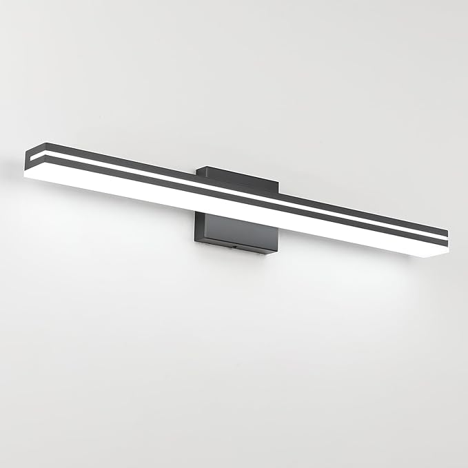 SineRise 32-Inch LED Modern Bathroom Vanity Light Bar, Matte Black Modern by SINERISELIGHTING