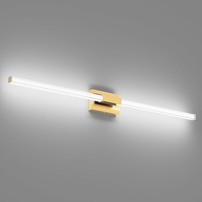 Ralbay 48inch Gold Bathroom Vanity Lights Bar 36W Modern LED Gold Vanity Light by RalbayLighting