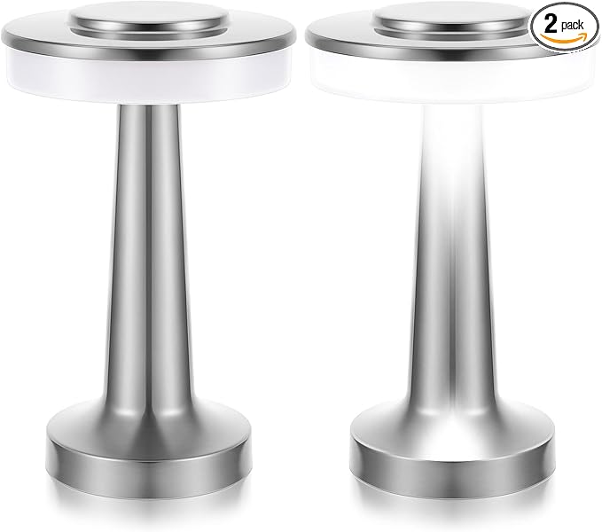Riakrum 2 Pcs LED Portable Cordless Table Lamp by Riakrum