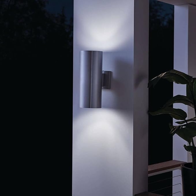 Kichler Cylinders 15" 2-Light Outdoor Cylinder Wall Sconce in Architectural - Image 9
