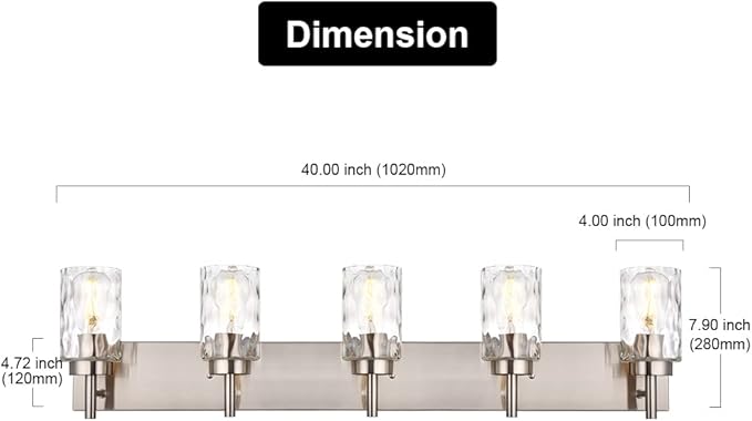 BONLICHT Transitional Vanity Lighting Fixtures Brushed Nickel - Image 4