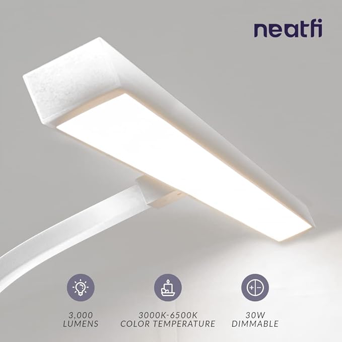 Neatfi Flex Desk Lamp with Clamp, 000 Lumens 30W LED Monitor Light, 3000K-6500K - Image 4