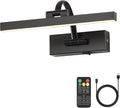 Picture Lights for Wall Battery Operated, Wireless Black Art Lighting for by DESOOP