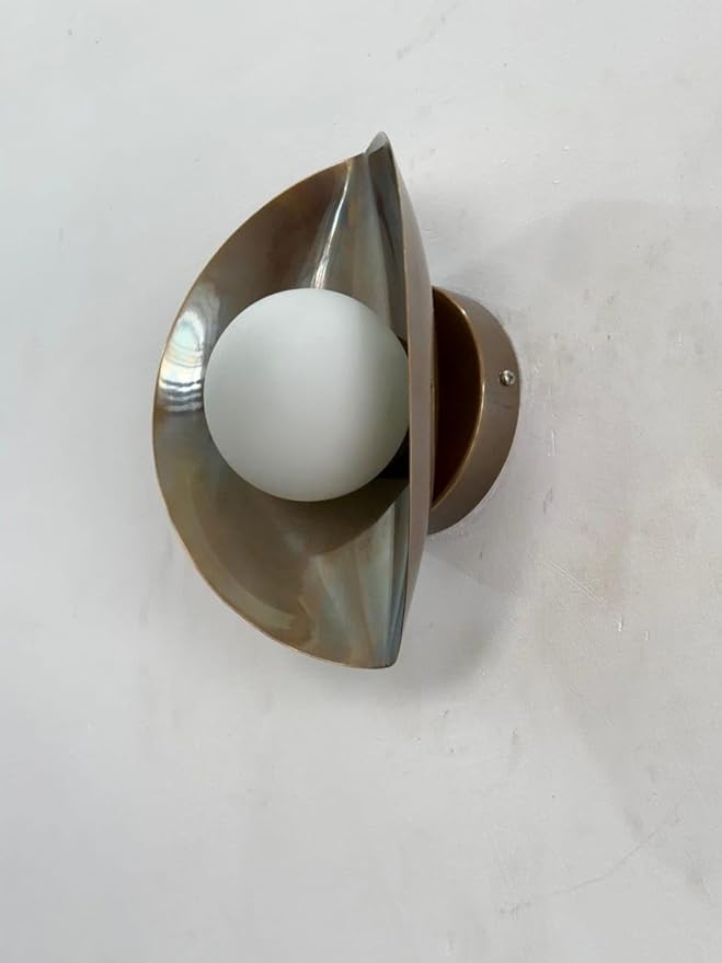 Modern Industrial Brass Wall Sconce Light, Mid Century Wall Lamp - Image 5