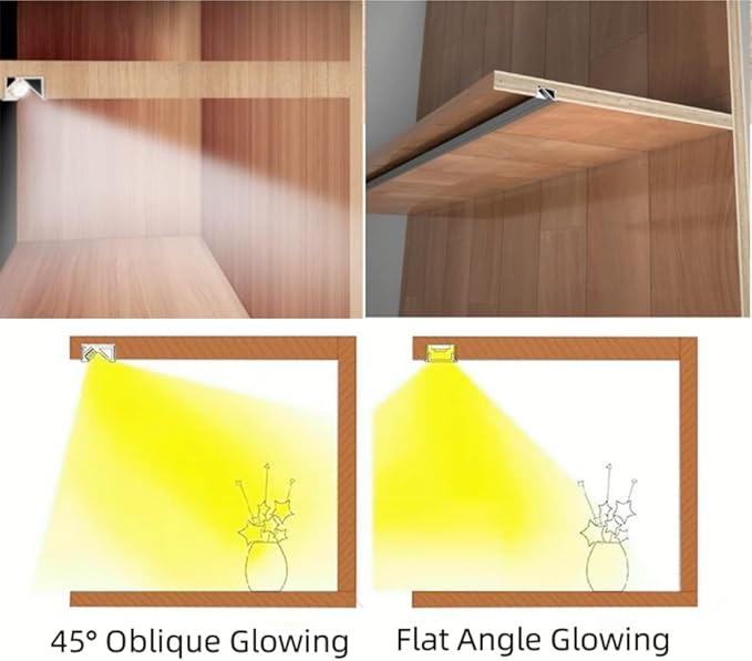 20 Pack 3.3ft/1 Meter Invisible Recessed YW-Shape LED Aluminum Channel System - Image 3