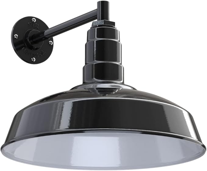 Steel Lighting Co. Gardena Barn Light | Outdoor Wall Mounted | 16" Dome | 11" by SteelLightingCo