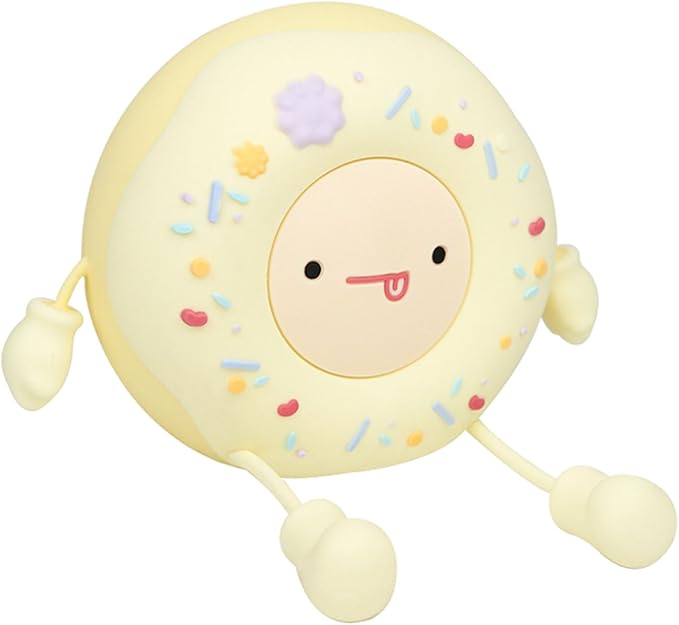 Cute Donut Night Light for Kids, Silicone Nursery Nightlight, Touch Control USB by HPYDIY