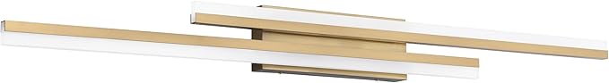 PRESDE 48" LED Vanity Light Bar, Modern Brushed Gold Bathroom Light Fixtures by HOME